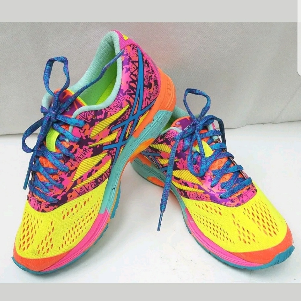 Asics Gel Noosa Neon Running Swim Bike Shoes 6.5